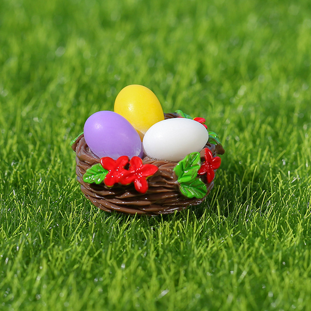 Bonsai Garden Display - 13Pcs Resin Easter Bunny Egg Micro