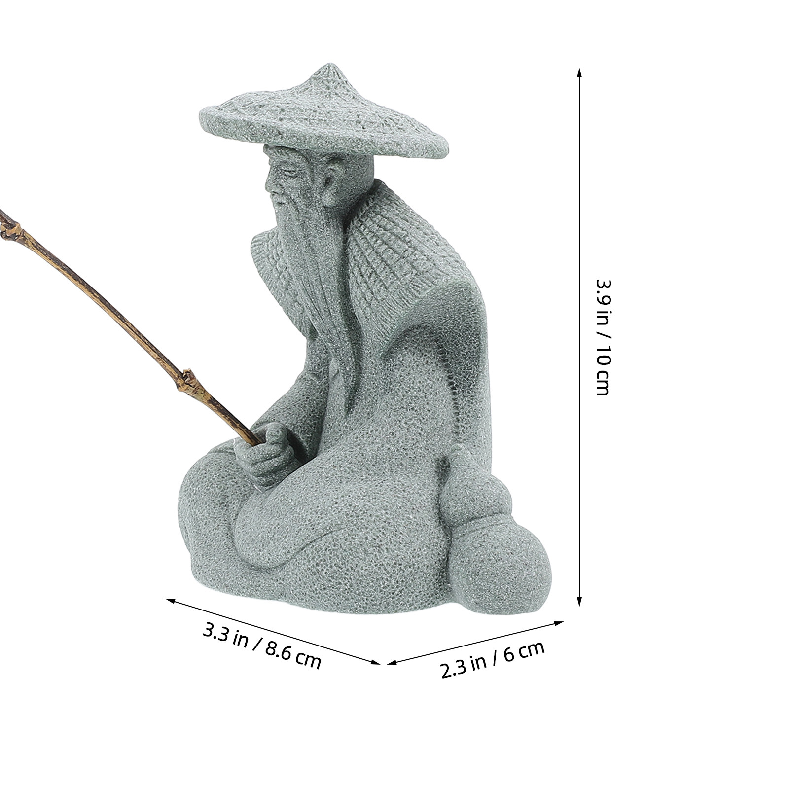 Resin Fisherman Statue Chinese - огляд і ціна Bonsai Garden Display