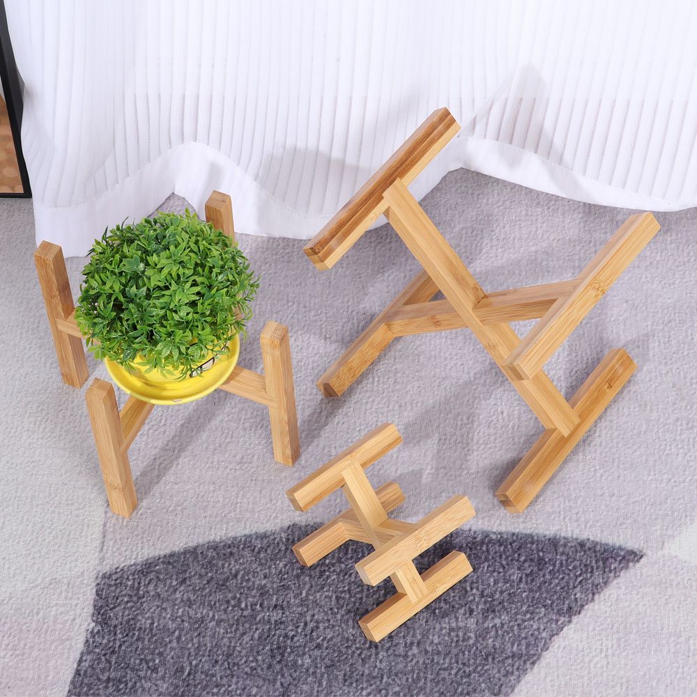 Wood Flowerpot Holder Floor-St - огляд і ціна Bonsai Garden Display