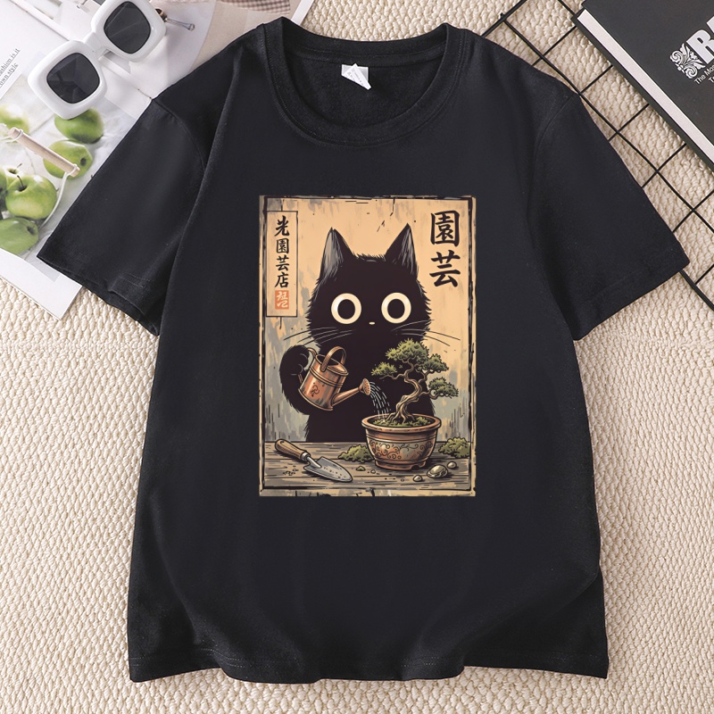 Bonsai Black Cat T-Shirt  Japa - огляд і ціна Bonsai Garden China
