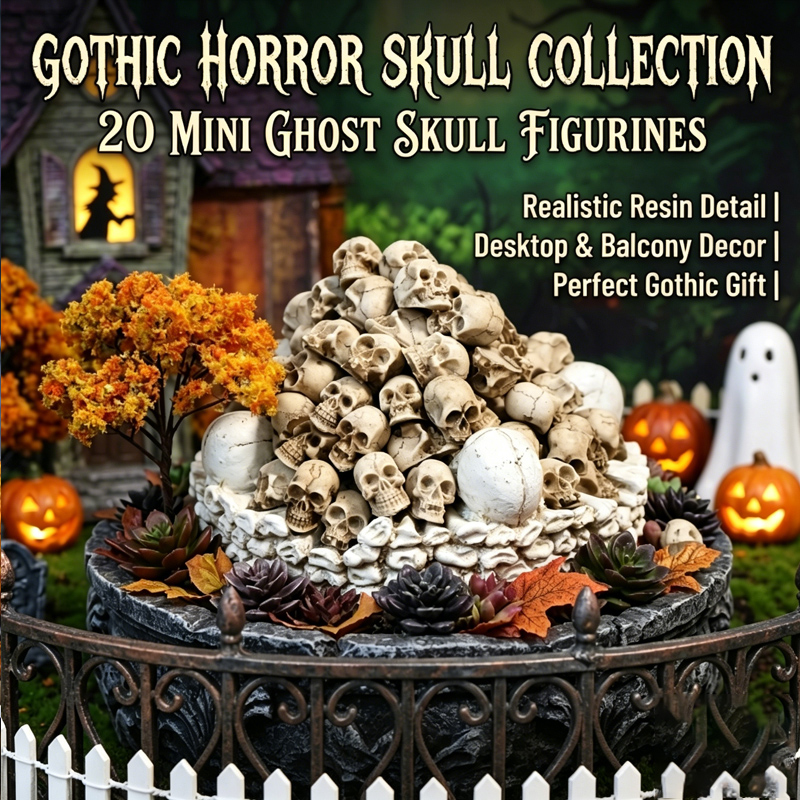 Realistic Resin Skull Figurine - огляд і ціна Bonsai Garden Display