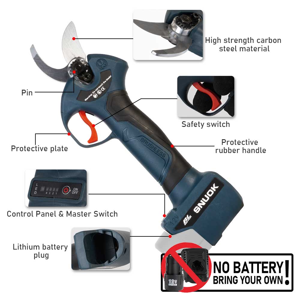 SNUOK 12V Brushless Electric P - огляд і ціна Bonsai Garden Tools