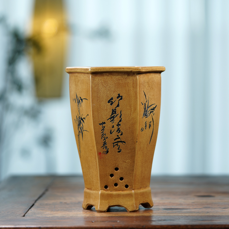 Ceramic Hexagon Bonsai Pot, Fl - огляд і ціна Bonsai Garden China
