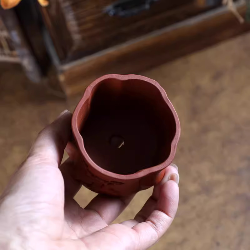 Purple Sand Bonsai Pot,Carved  - огляд і ціна Bonsai Garden China