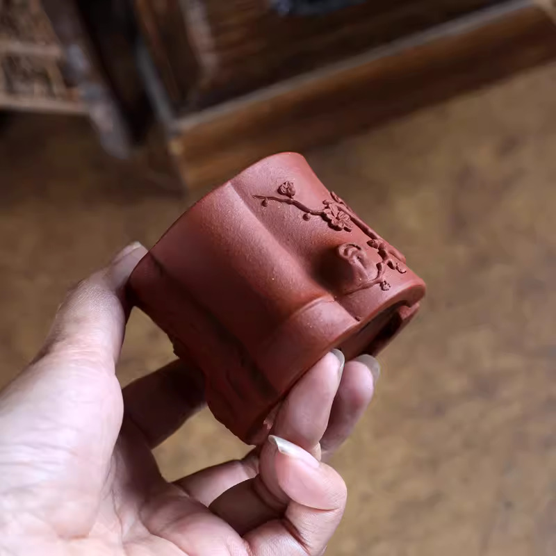 Purple Sand Bonsai Pot,Carved  - огляд і ціна Bonsai Garden China