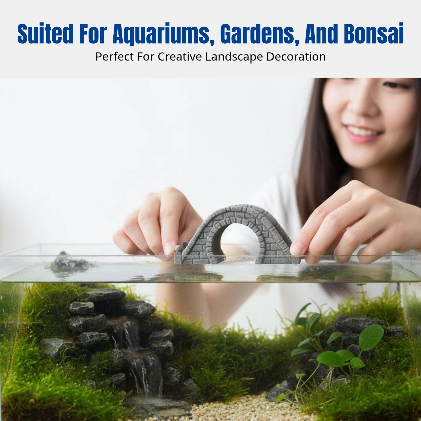 Resin Stone Bridge Mini Landsc - огляд і ціна Bonsai Garden China