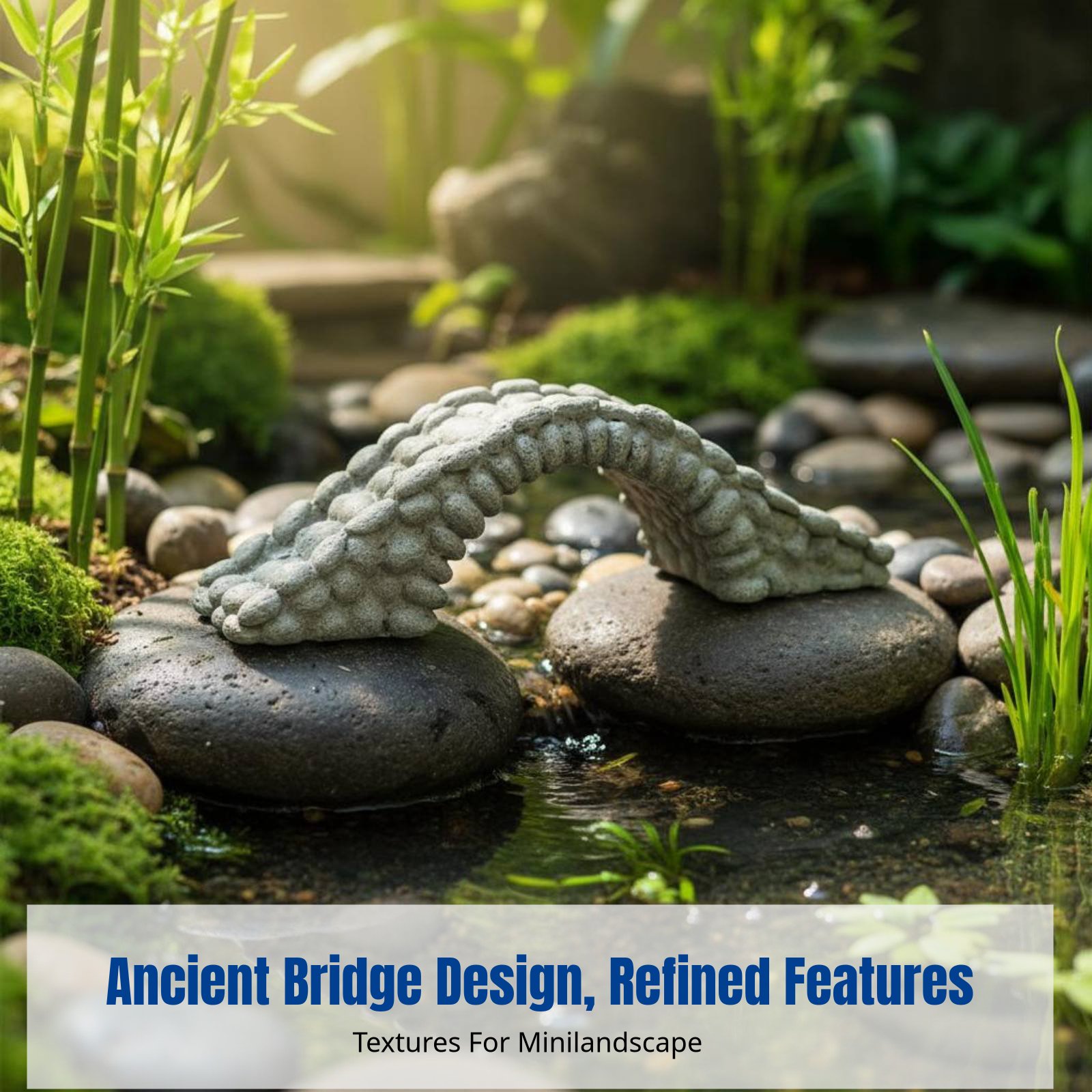 Resin Stone Bridge Mini Landsc - огляд і ціна Bonsai Garden China