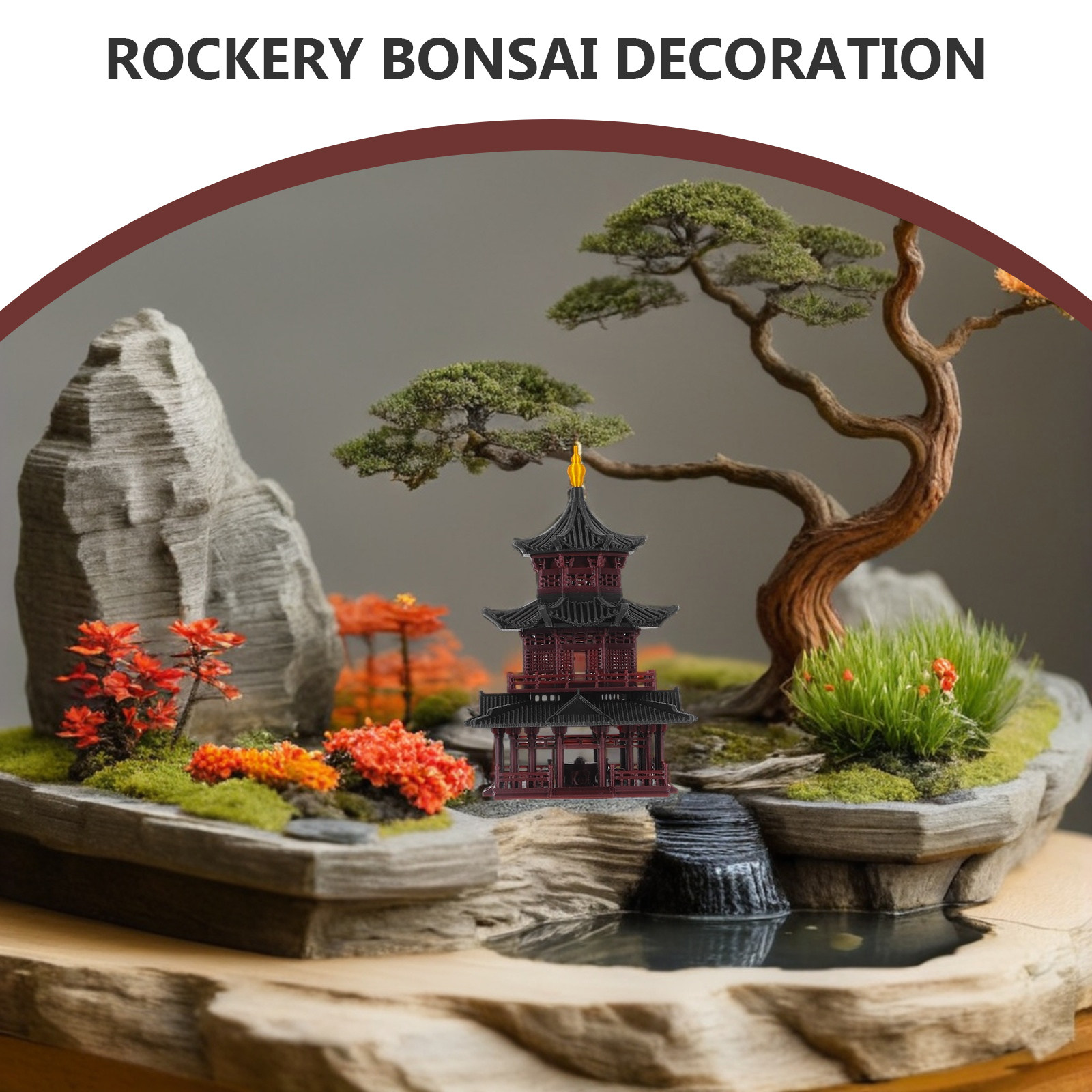 Handmade Asian Zen Pagoda Scul - огляд і ціна Bonsai Garden Display